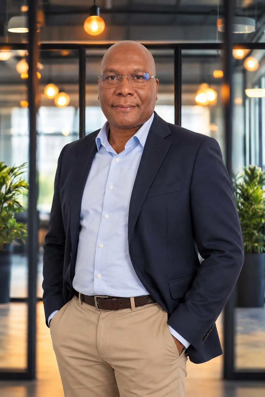 Olinto Daio, consultor estratégico e especialista em liderança, em ambiente profissional